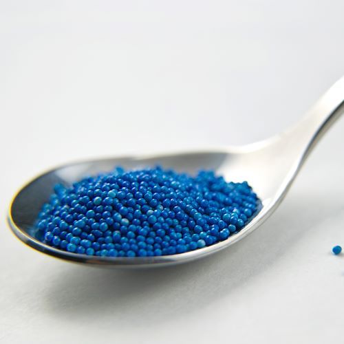 pellets blue spoon