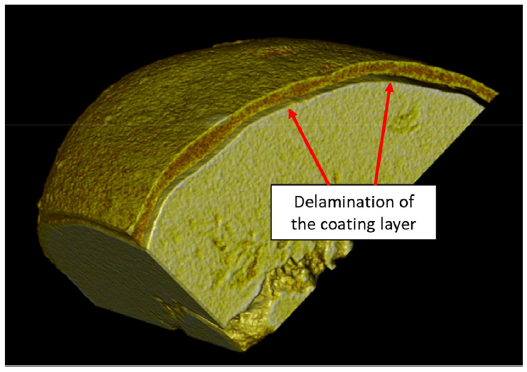 Particle Shell Coating Coating uniformity of hot-melt coated particles - Cellets